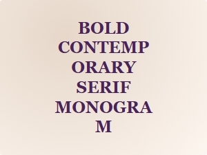 Bold Geometric Serif Monogram Fonts for Modern Wedding Stationery