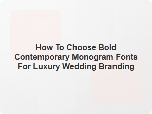 How to Choose Bold Contemporary Monogram Fonts for Luxury Wedding Branding