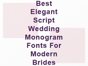 Elegant Script Fonts for Modern Wedding Monograms