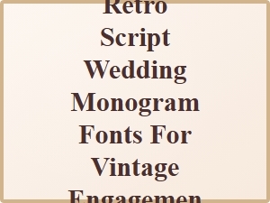 Elegant Retro Script Wedding Monograms for Vintage Rings